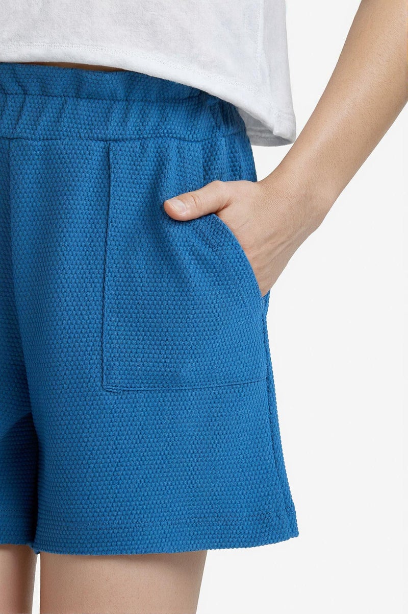 DeFacto Blue Girl Girl Elastic Waist Pocketed Shorts Casual - Image 5